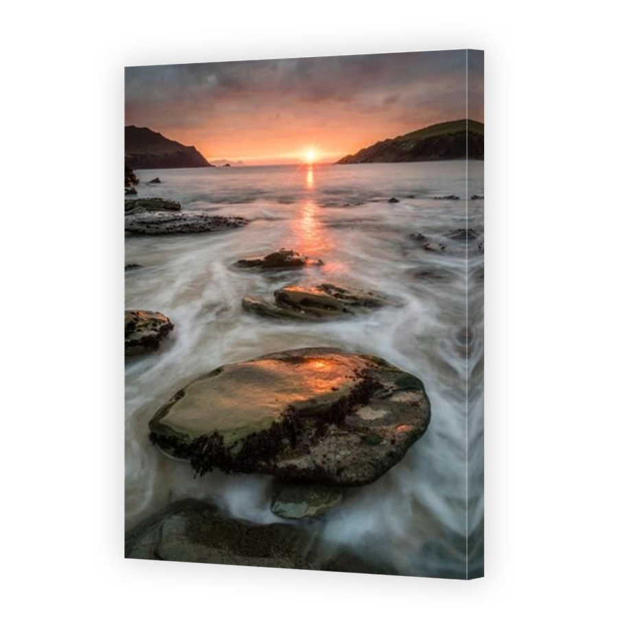 Cloger Bay at sunset, Dingle Peninsula, County Kerry, Munster, Republic of Ireland, Europe