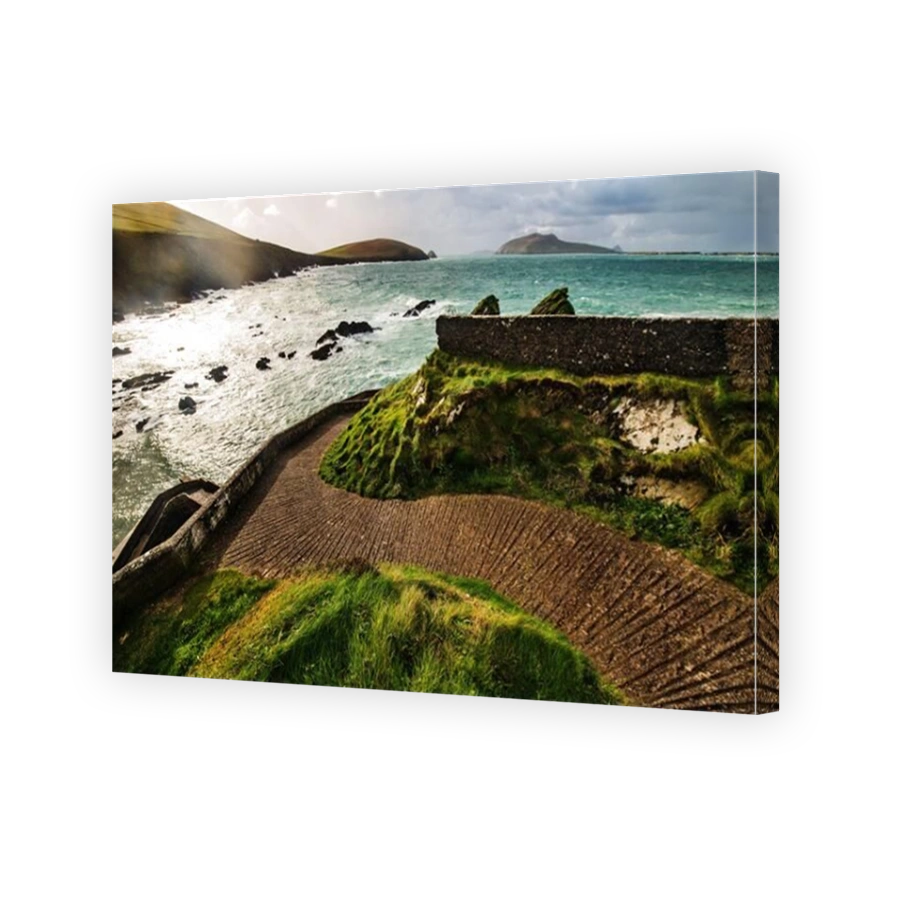 Road to Dunquin Pier of the Dingle Peninsula, Ireland