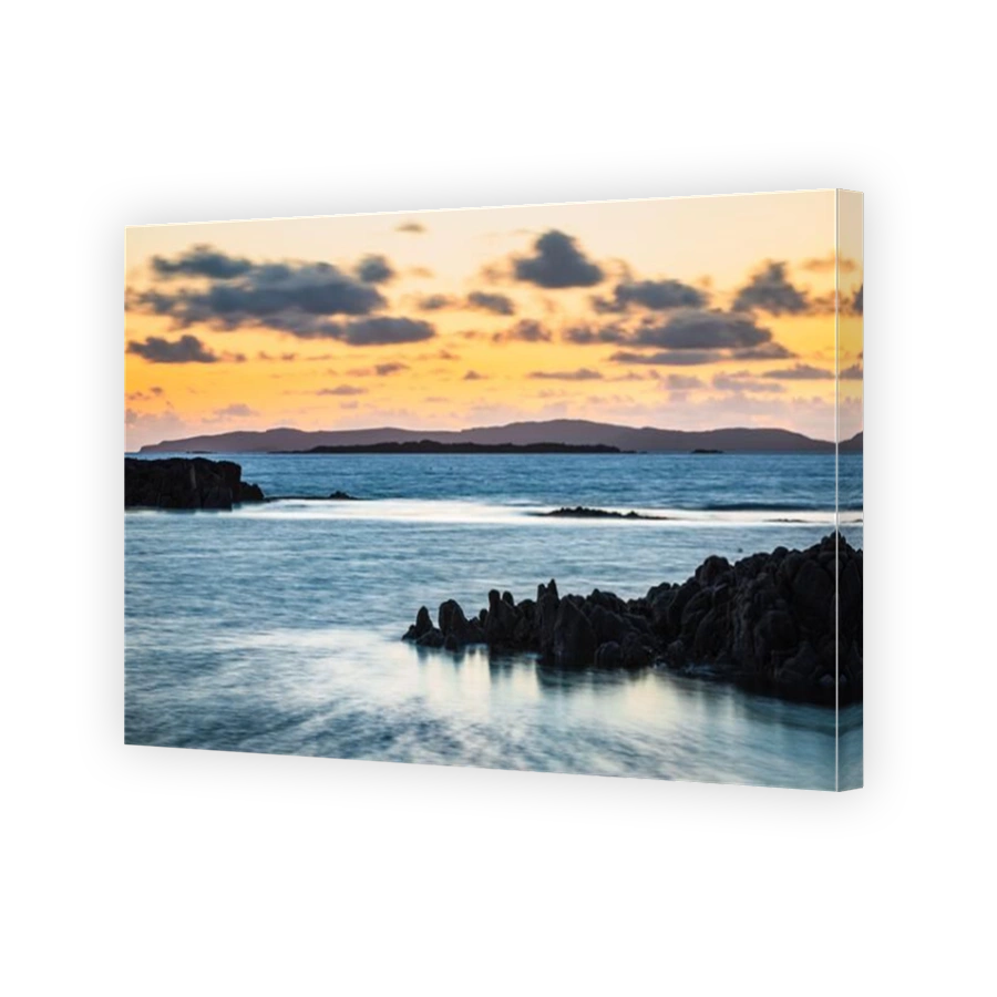 Sunset from Aughrus Beg, Connemara, County Galway, Ireland.