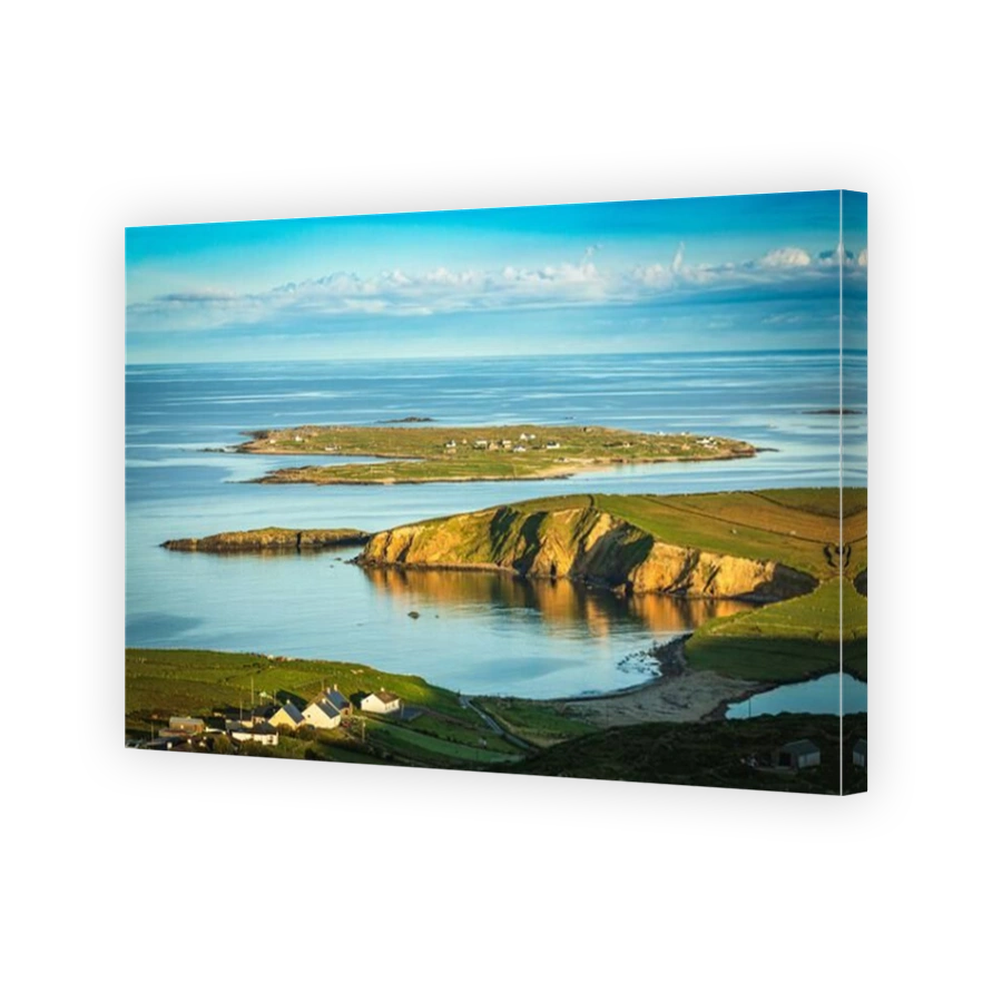 Ardmore and Turbot Island from the 'Sky Road', near Clifden, Connemara, County Galway, Ireland.