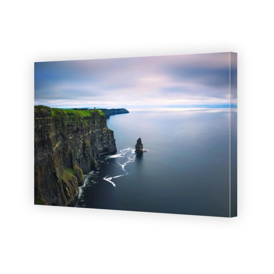 Panoramic view of the scenic Cliffs of Moher in Ireland