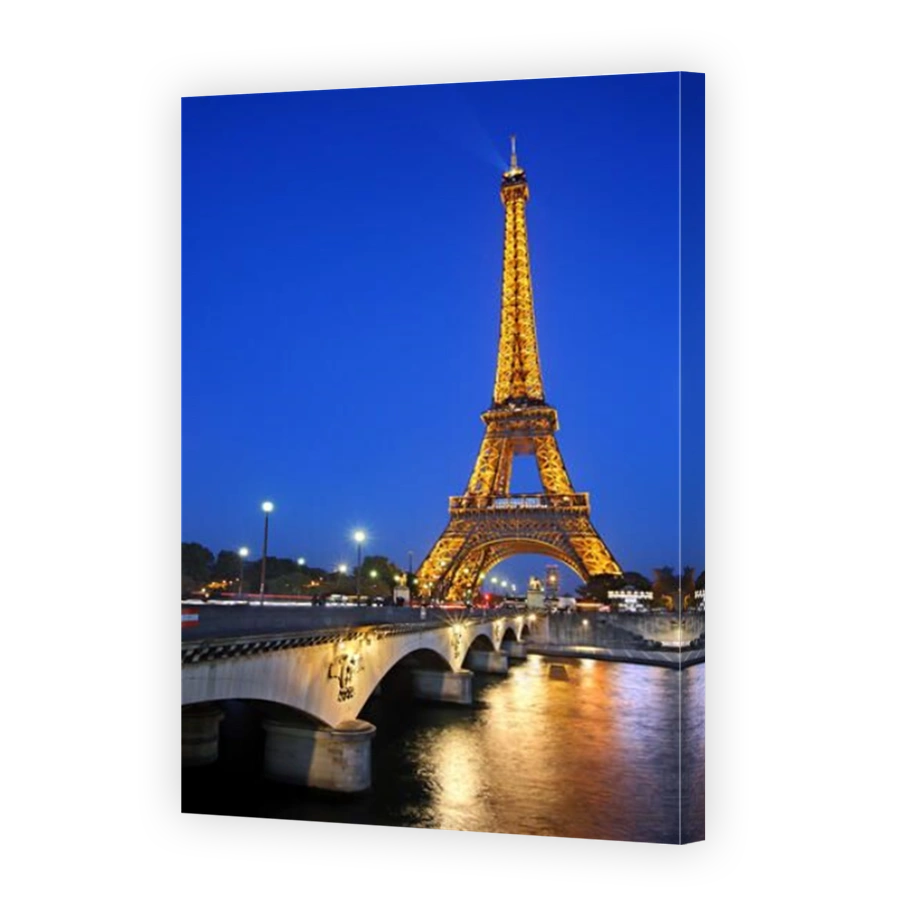 The Eiffel Tower, Pont d'Iena and Seine river, Paris, France