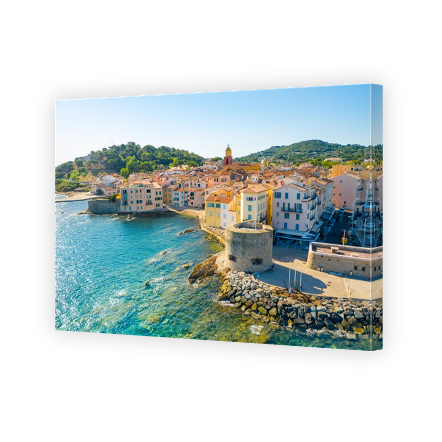 View of the city of Saint-Tropez, Provence, Cote d'Azur, a popular destination for travel in Europe