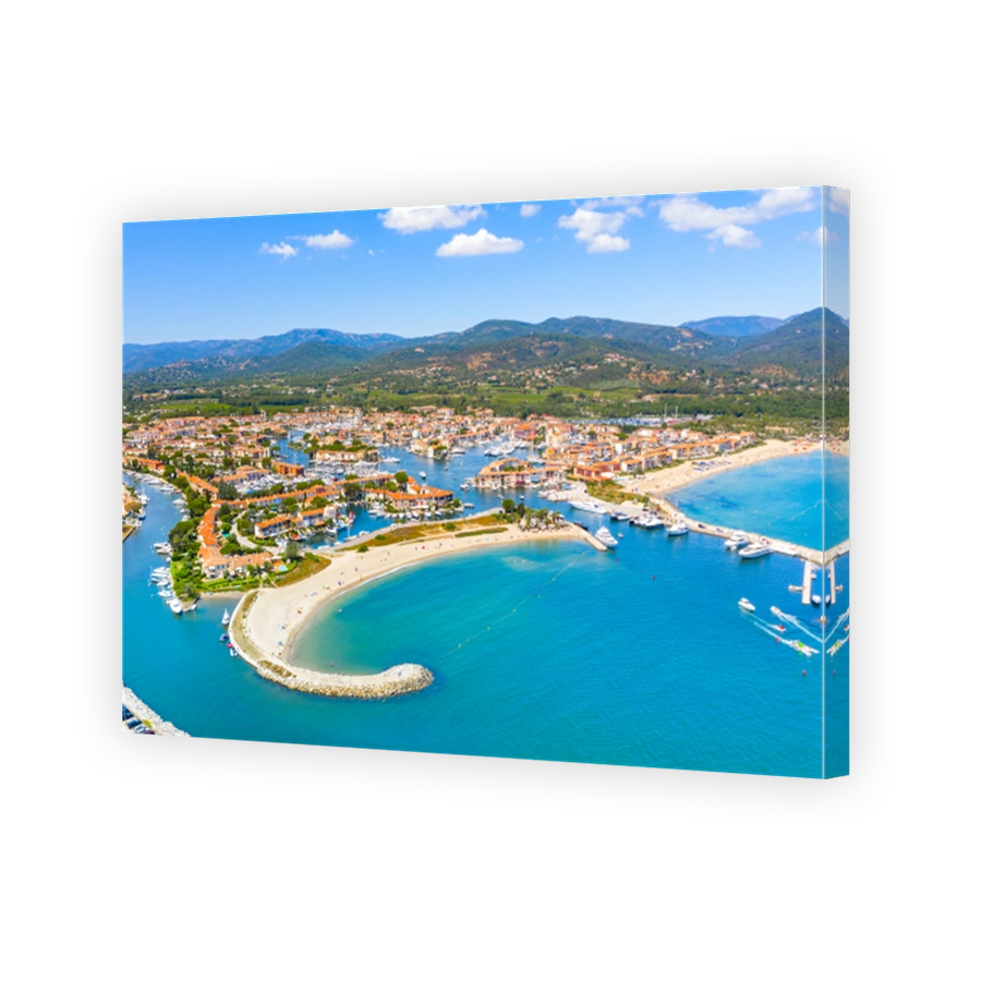 View Of Colorful Houses And Boats In Port Grimaud During Summer Day-Port Grimaud, France