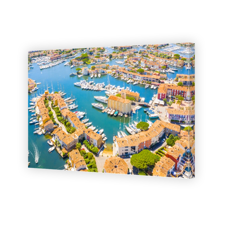 View Of Colorful Houses And Boats In Port Grimaud During Summer Day-Port Grimaud, France