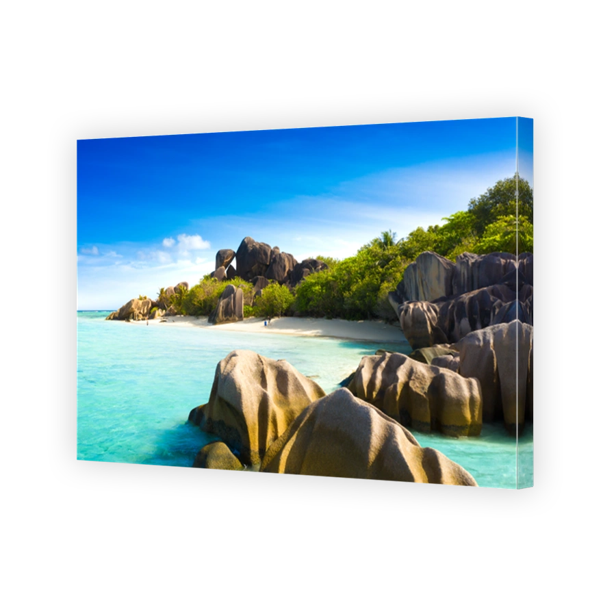 Anse Source D'Argent - the most beautiful beach of Seychelles. La Digue Island, Seychelles