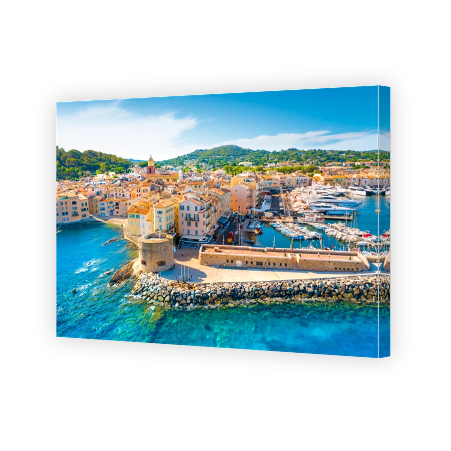 View of the city of Saint-Tropez, Provence, Cote d'Azur, a popular destination for travel in Europe