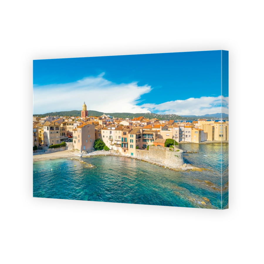 View of the city of Saint-Tropez, Provence, Cote d'Azur, a popular destination for travel in Europe