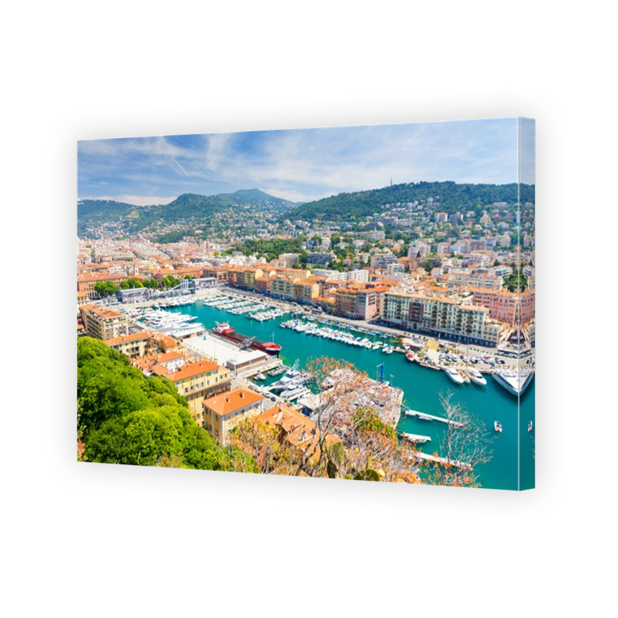 view on harbour in Nice, french riviera, cote d'azur, south France