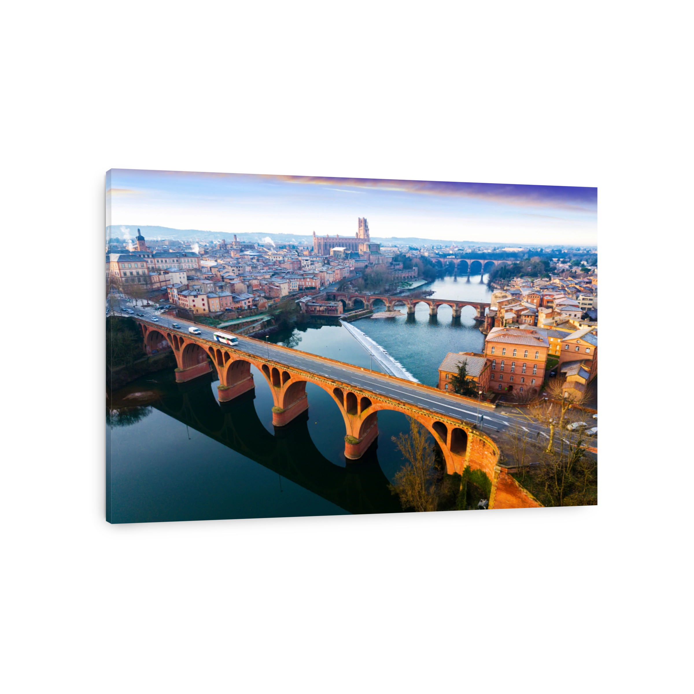 Aerial view of French city of Albi