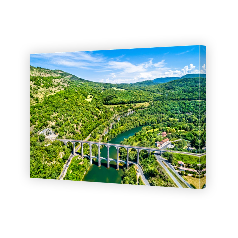 The Cize-Bolozon viaduct across the Ain river in France