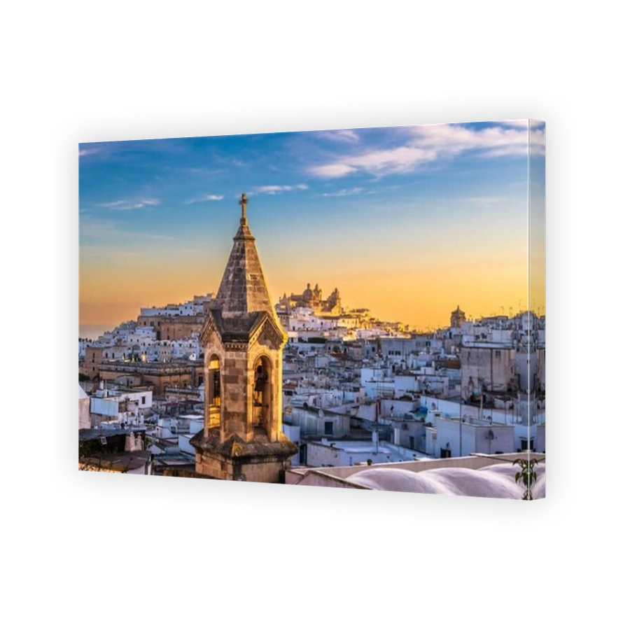 Ostuni, Italy in the province of Brindisi, region of Apulia at dawn.