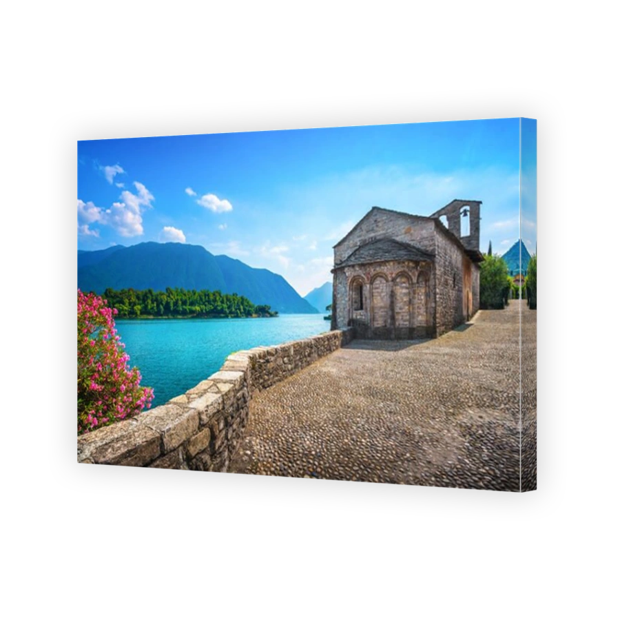 San Giacomo church Ossuccio Tremezzina in Como lake district. Italy, Europe.