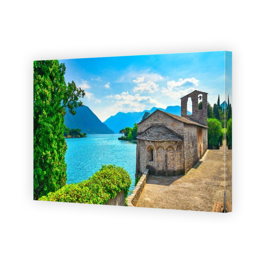 San Giacomo church Ossuccio Tremezzina in Como lake district. Italy, Europe.