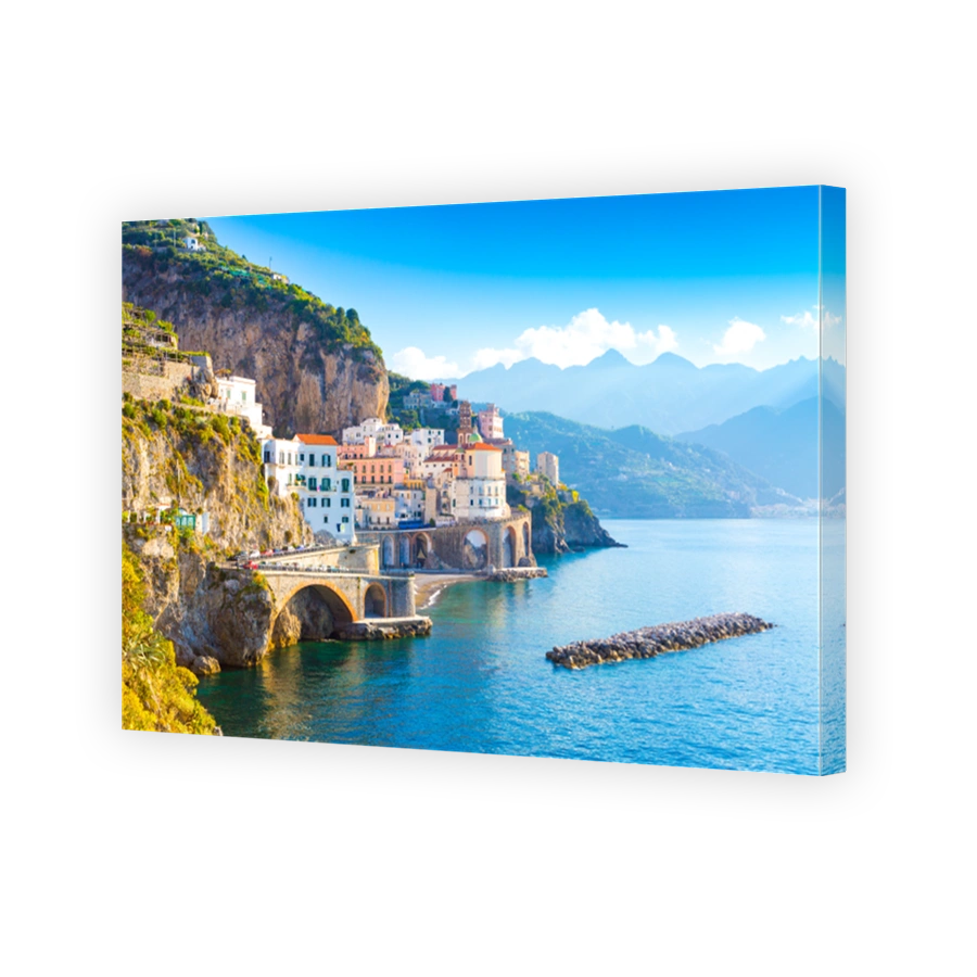 Morning view of Amalfi cityscape, Italy