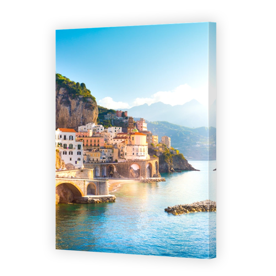 Morning view of Amalfi cityscape, Italy