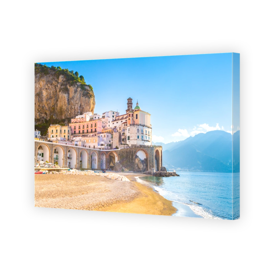 Morning view of Amalfi cityscape, Italy