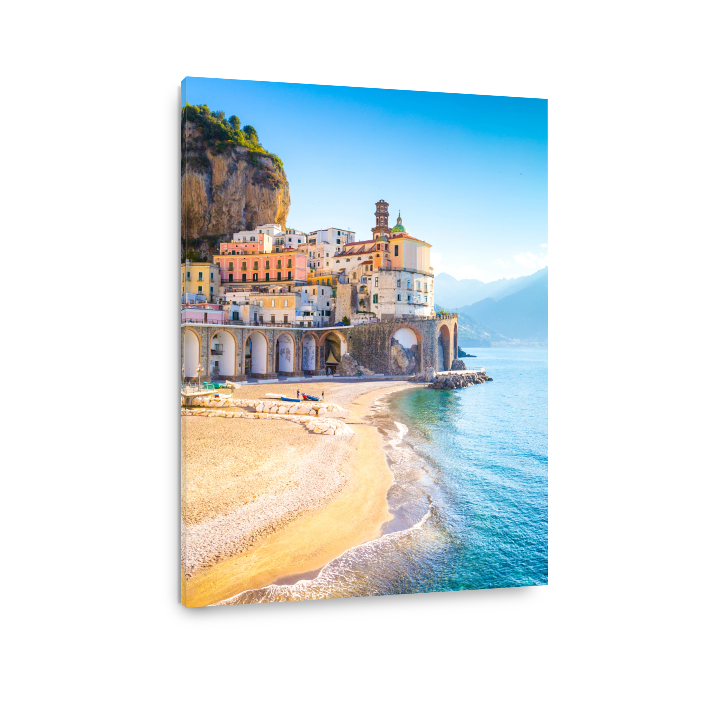 Morning view of Amalfi cityscape, Italy
