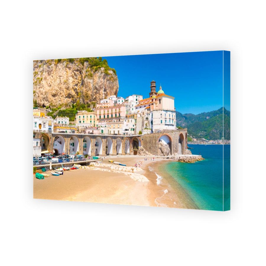 Morning view of Amalfi cityscape, Italy