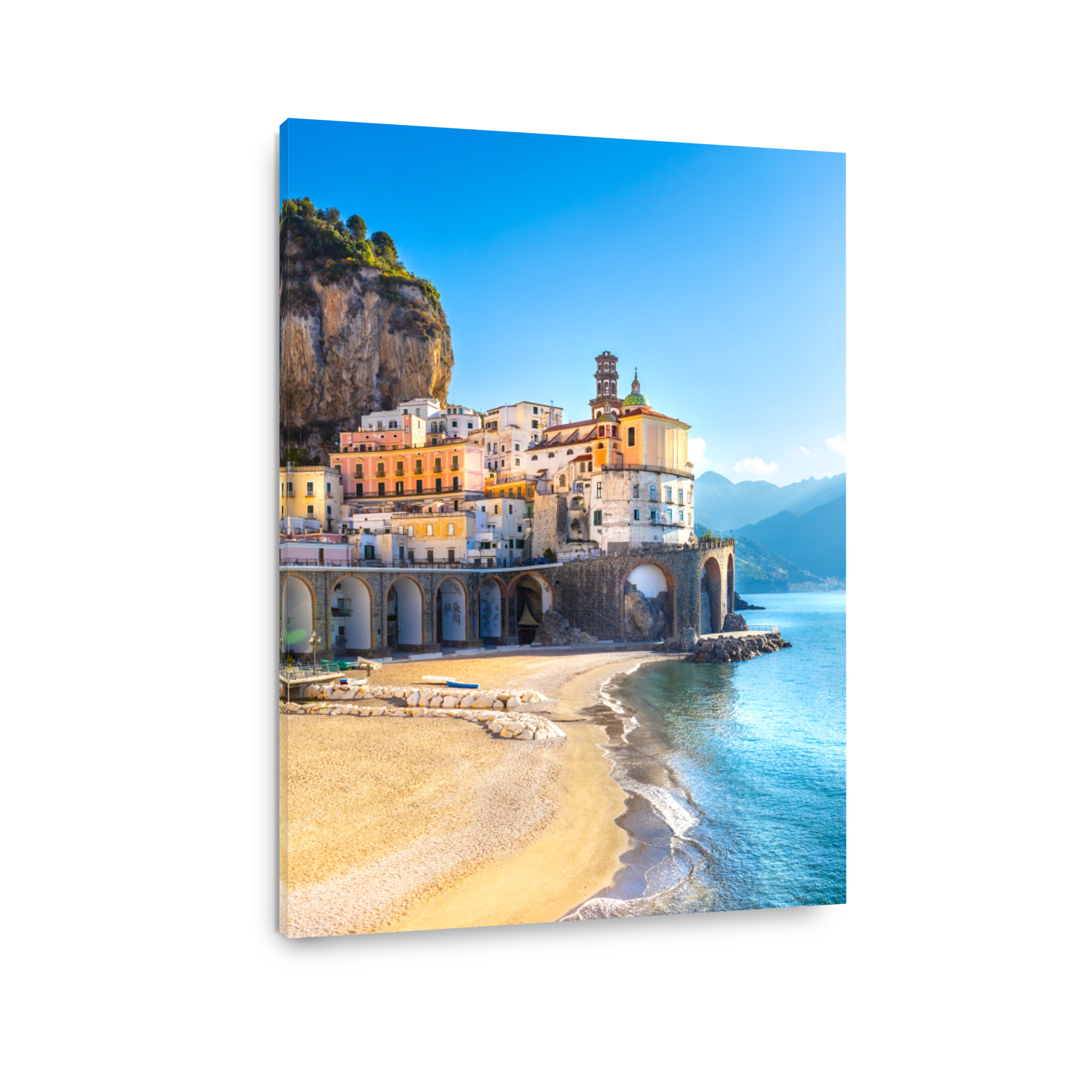 Morning view of Amalfi cityscape, Italy