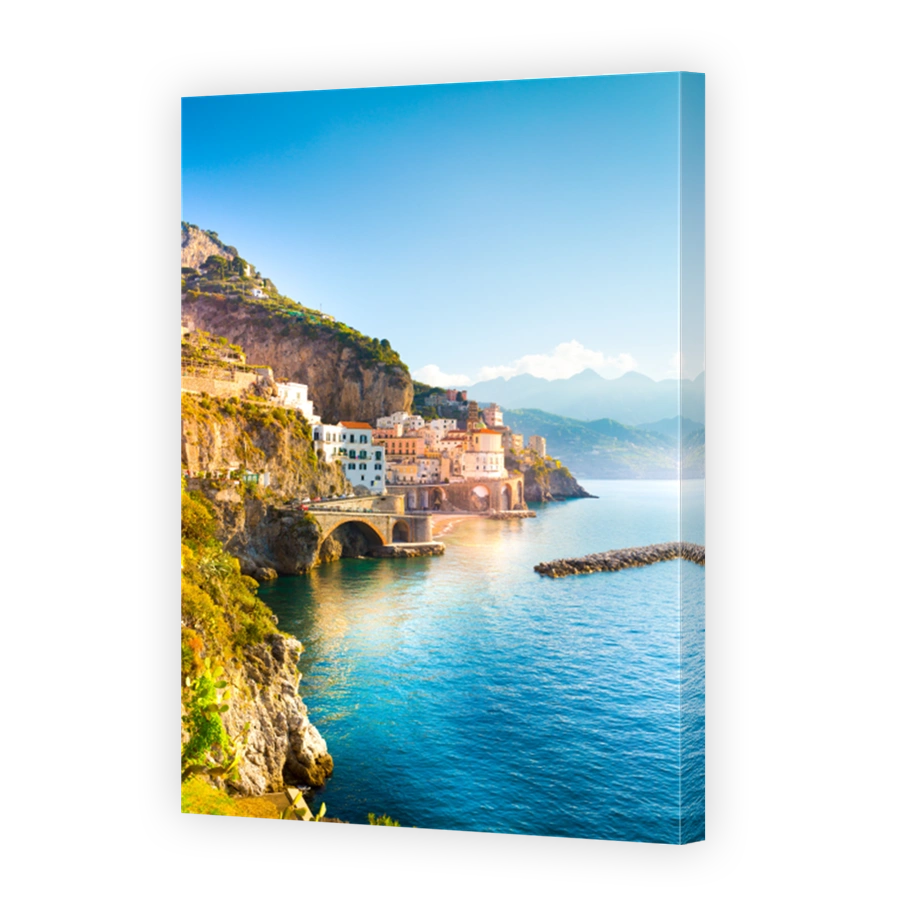 Morning view of Amalfi cityscape, Italy