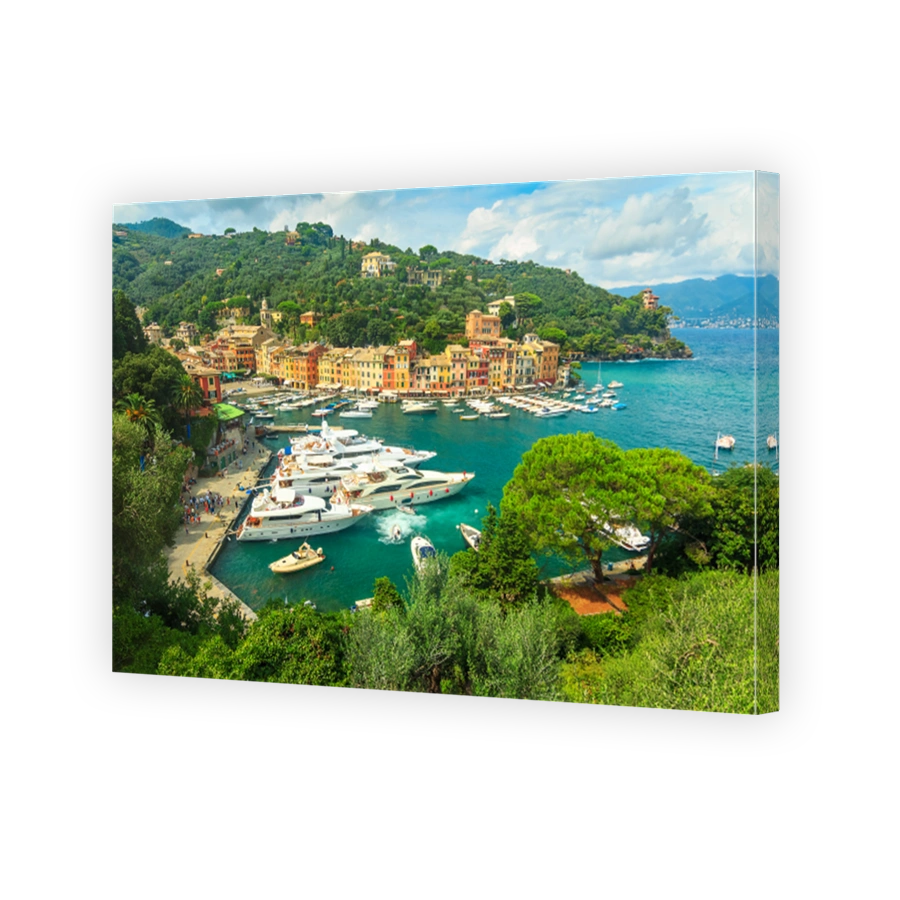 The famous Portofino village and luxury yachts,Liguria,Italy
