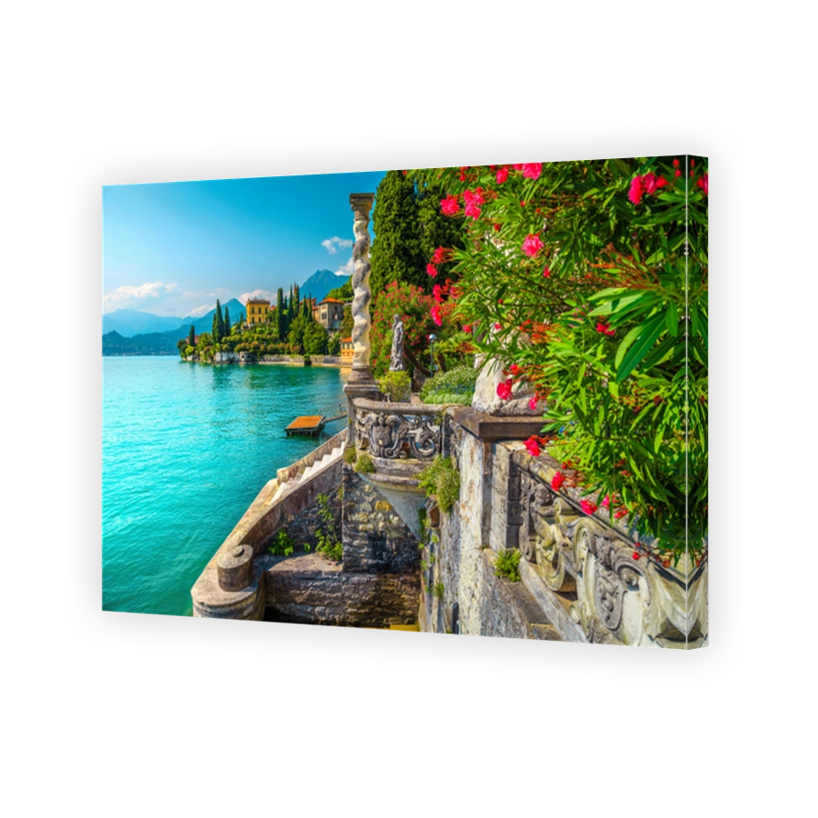 Lake Como with luxury villas and spectacular gardens, Varenna, Italy