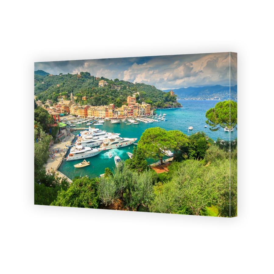 The famous Portofino village and luxury yachts,Liguria,Italy