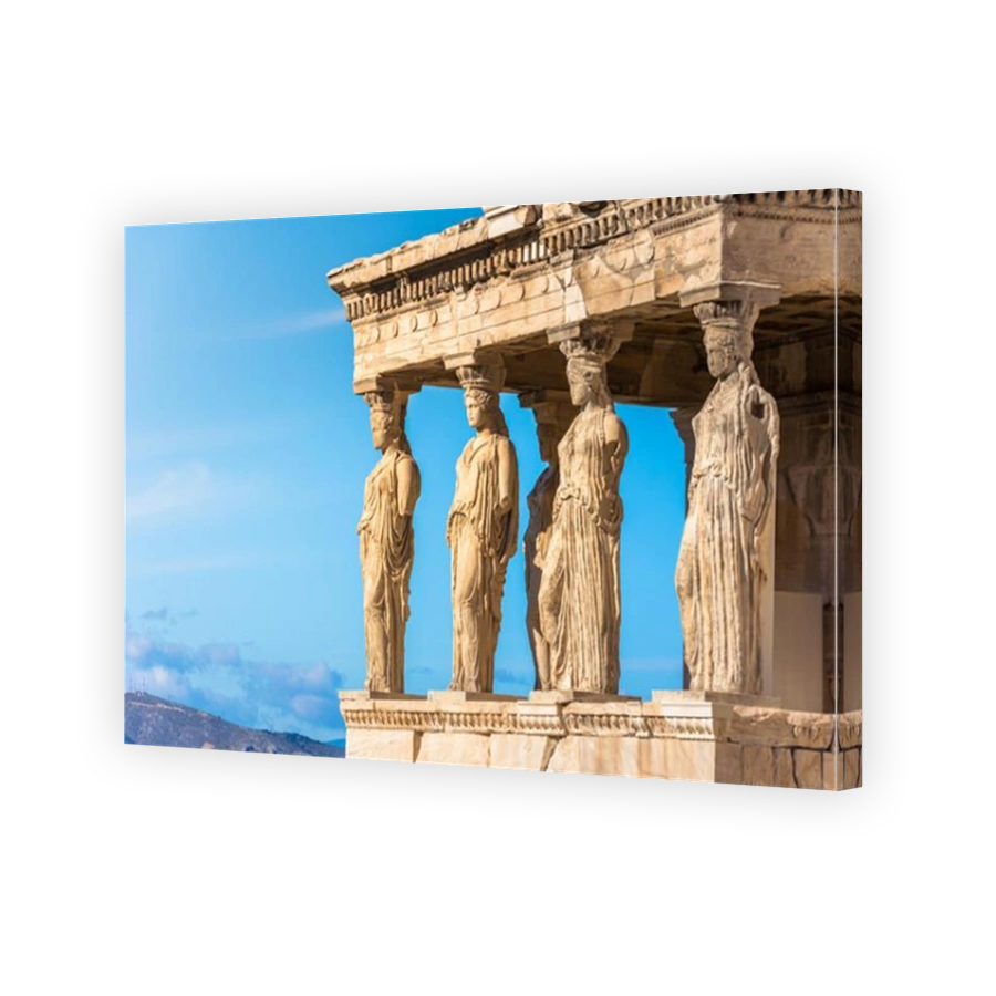 Karyatides statues, Erehtheio, on the Acropolis in Athens, Greece
