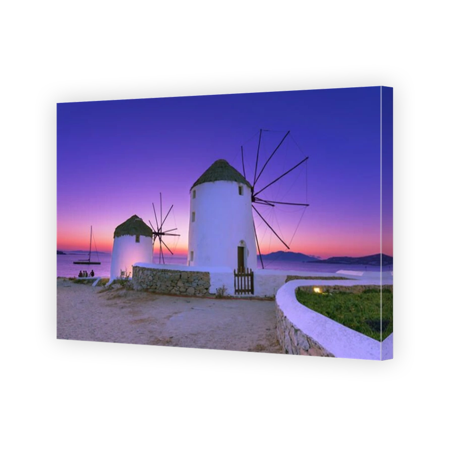 Traditional greek windmills on Mykonos island, Cyclades, Greece