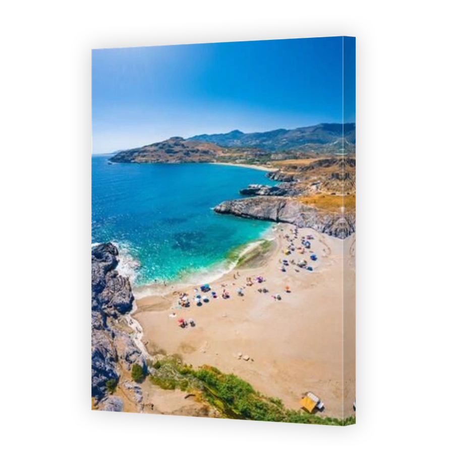 Amazing Ammoudi, Ammoudaki, Damnoni beaches in Crete island, Greece near famous resort of Plakias