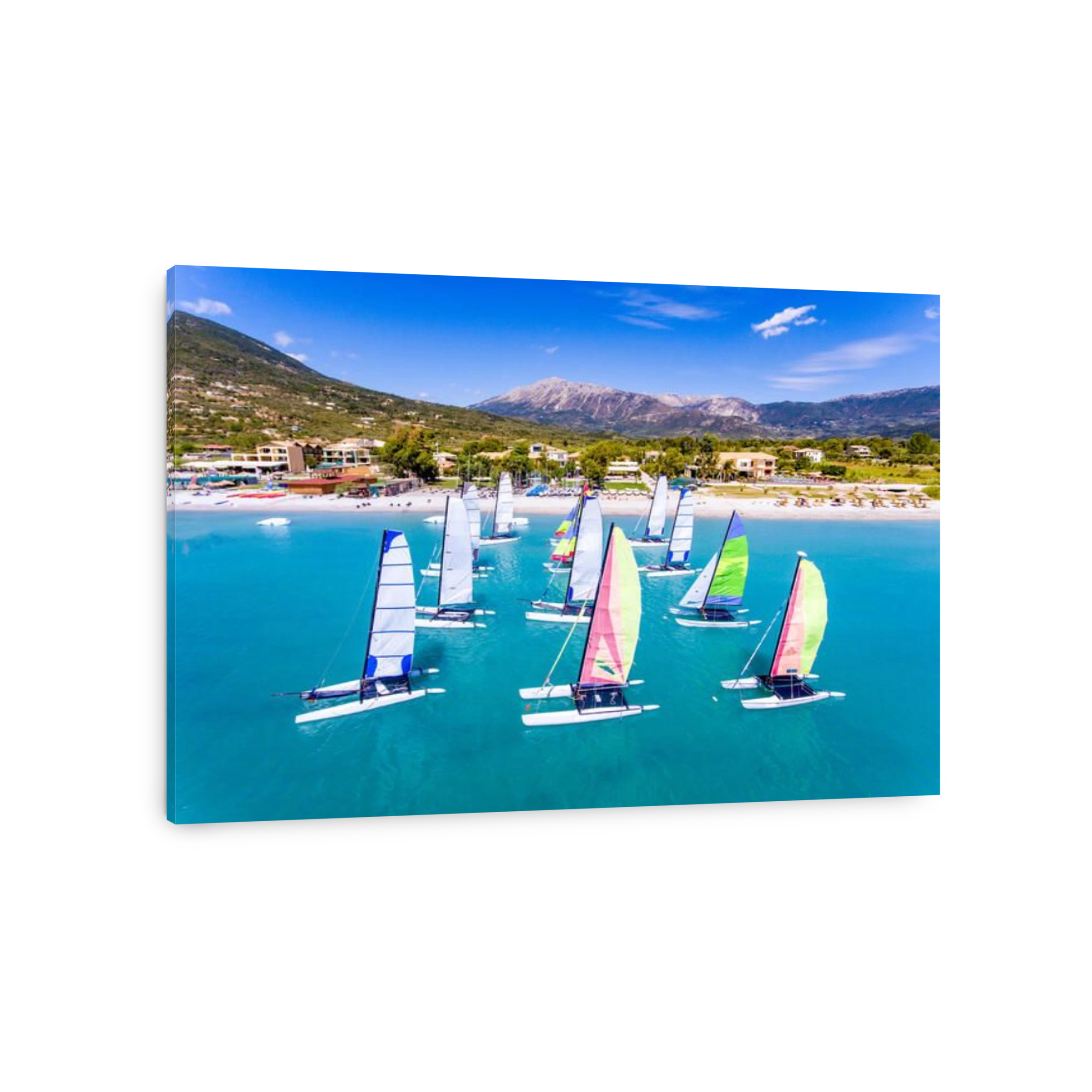 Windsurf boats in Vasiliki, Lefkada Greece Ioanian Island