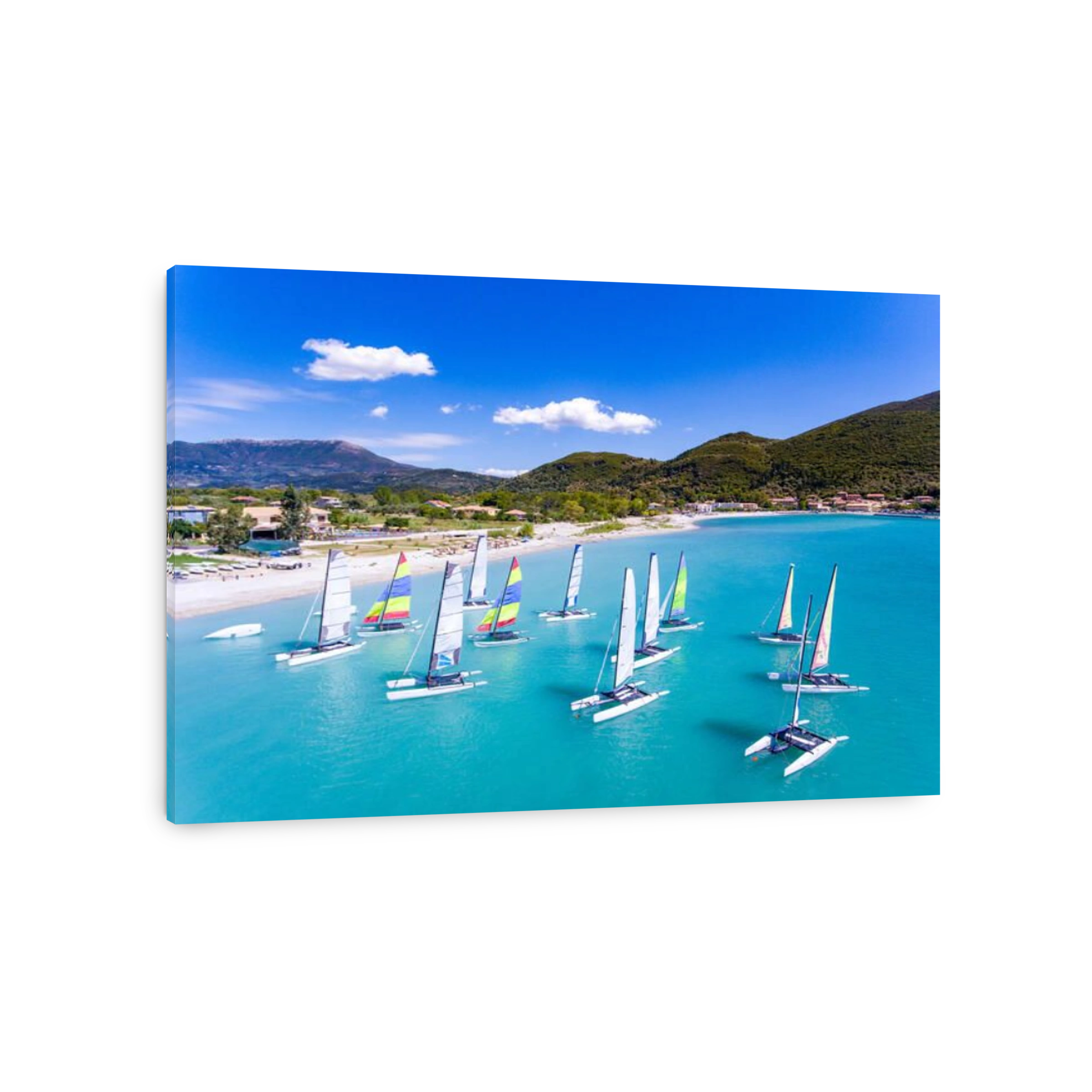 Windsurf boats in Vasiliki, Lefkada Greece Ioanian Island