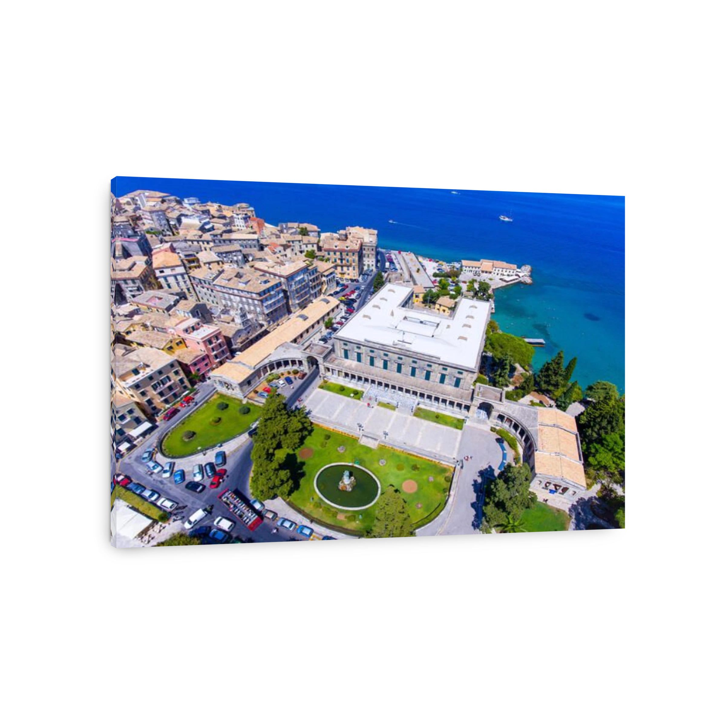Corfu old town pallace, important hystorical building now a museum in the capital of Corfu island, Kerkyra, Greece.