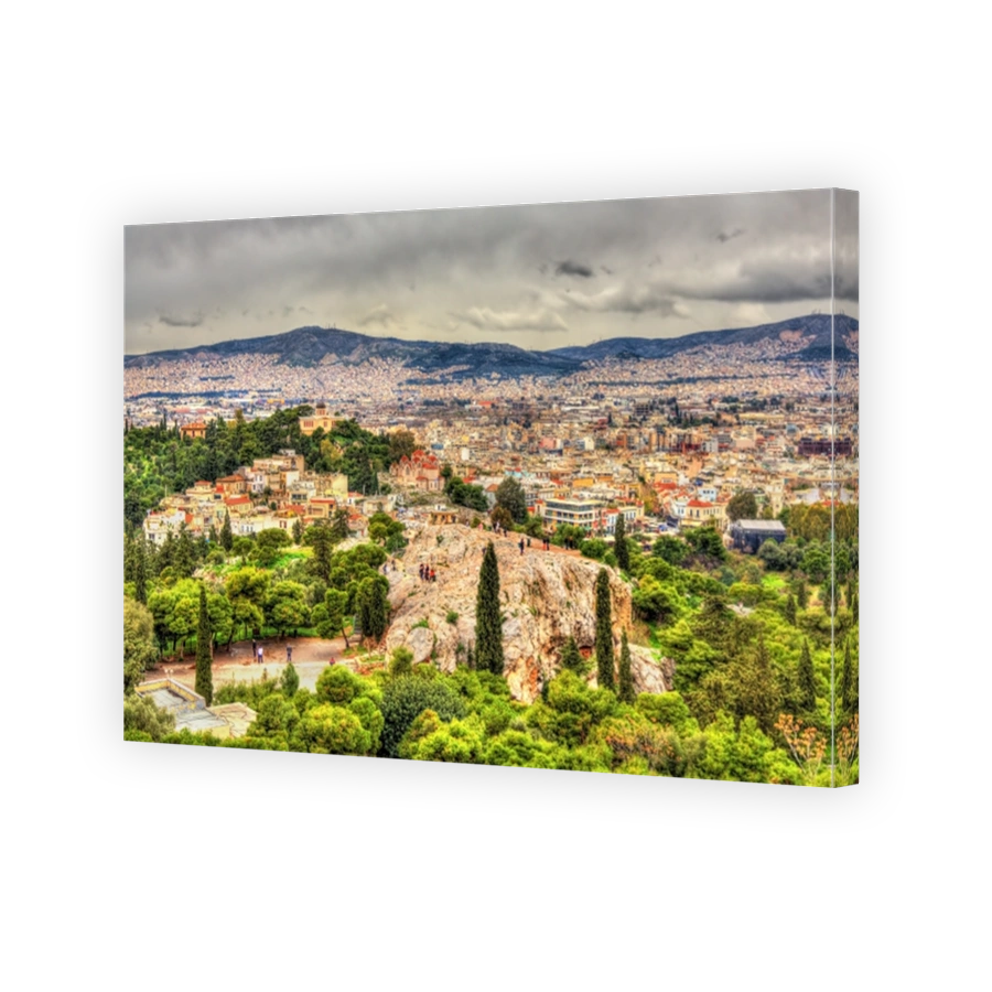 View of the Hill of the Nymphs in Athens, Greece