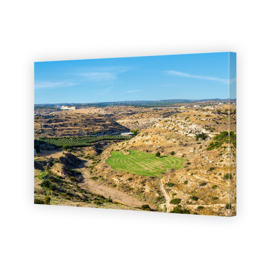 Landscape of Cyprus near Kourion. Autumn scene
