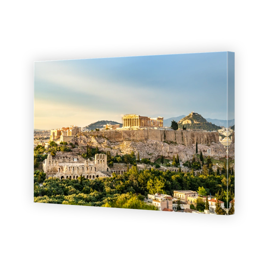 View of the Acropolis of Athens in Greece