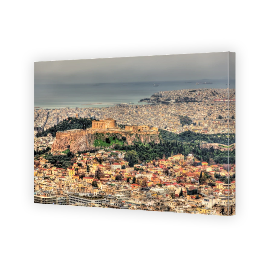 View of the Acropolis of Athens from Mount Lycabettus