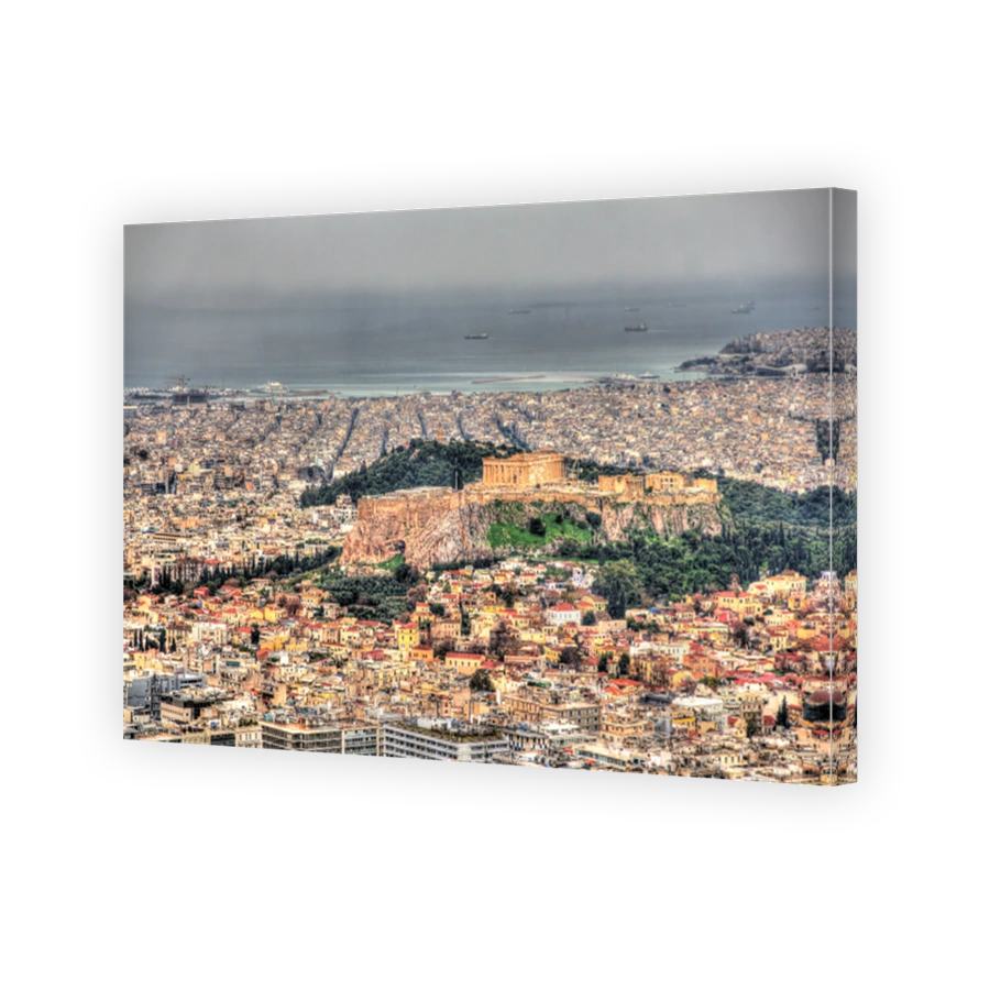 View of the Acropolis of Athens from Mount Lycabettus