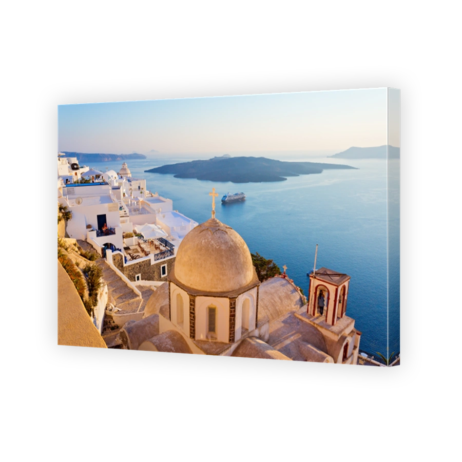 Panoramic view of Santorini island, Greece