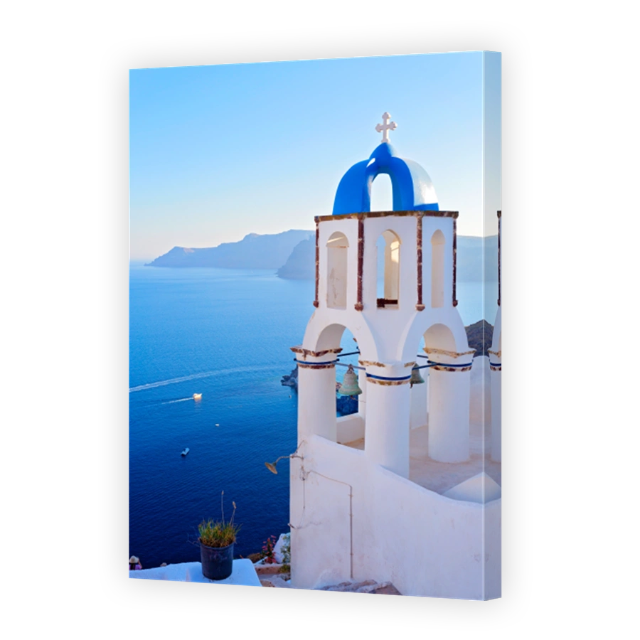 Panoramic view of Santorini island, Cyclades, Greece