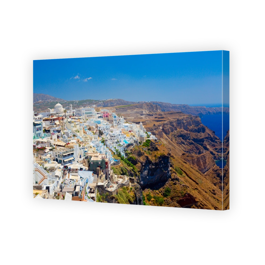 Panoramic view of Santorini island, Cyclades, Greece