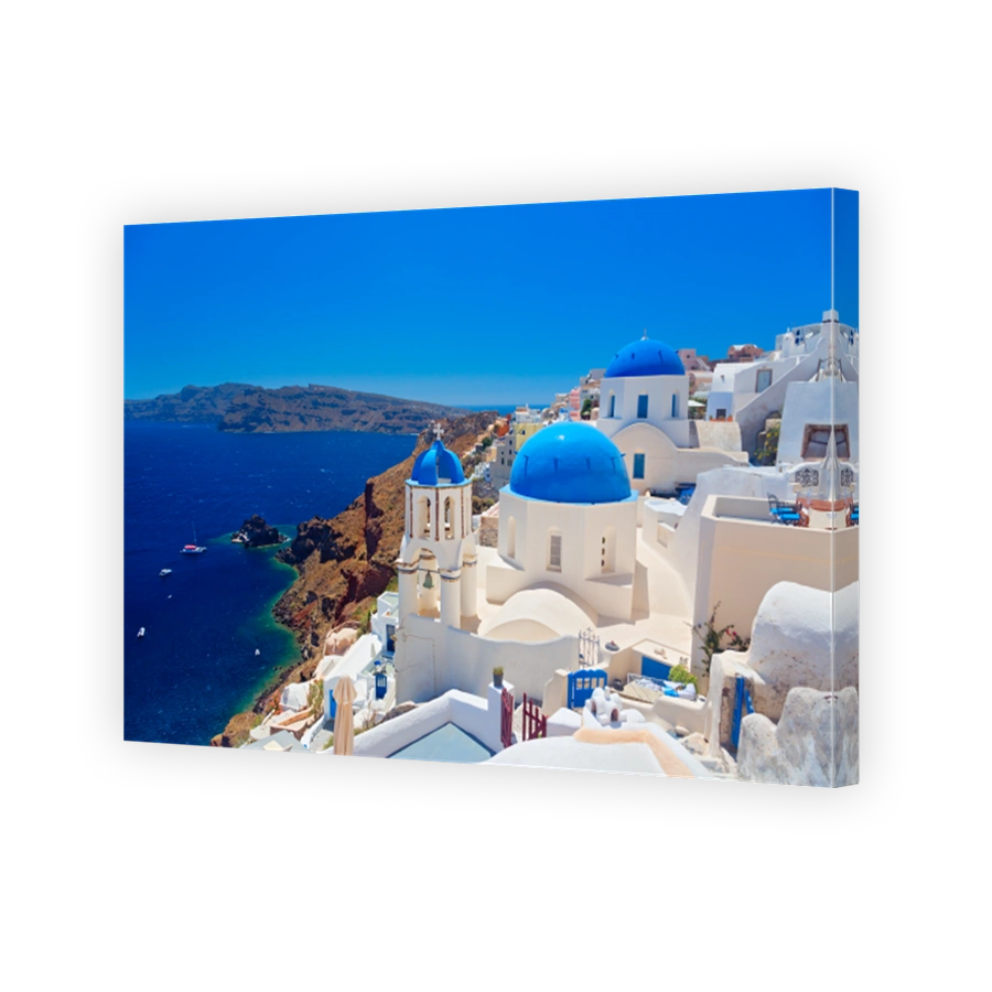 Panoramic view of Santorini island, Cyclades, Greece