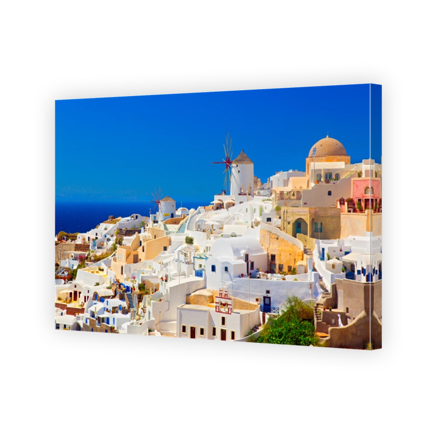 Panoramic view of Santorini island, Cyclades, Greece