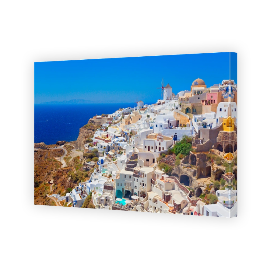 Panoramic view of Santorini island, Cyclades, Greece