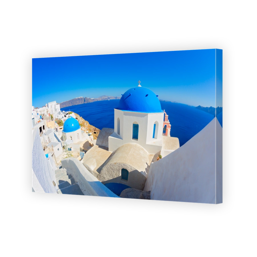 Panoramic view of Santorini island, Cyclades, Greece