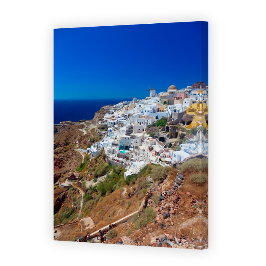Panoramic view of Santorini island, Cyclades, Greece
