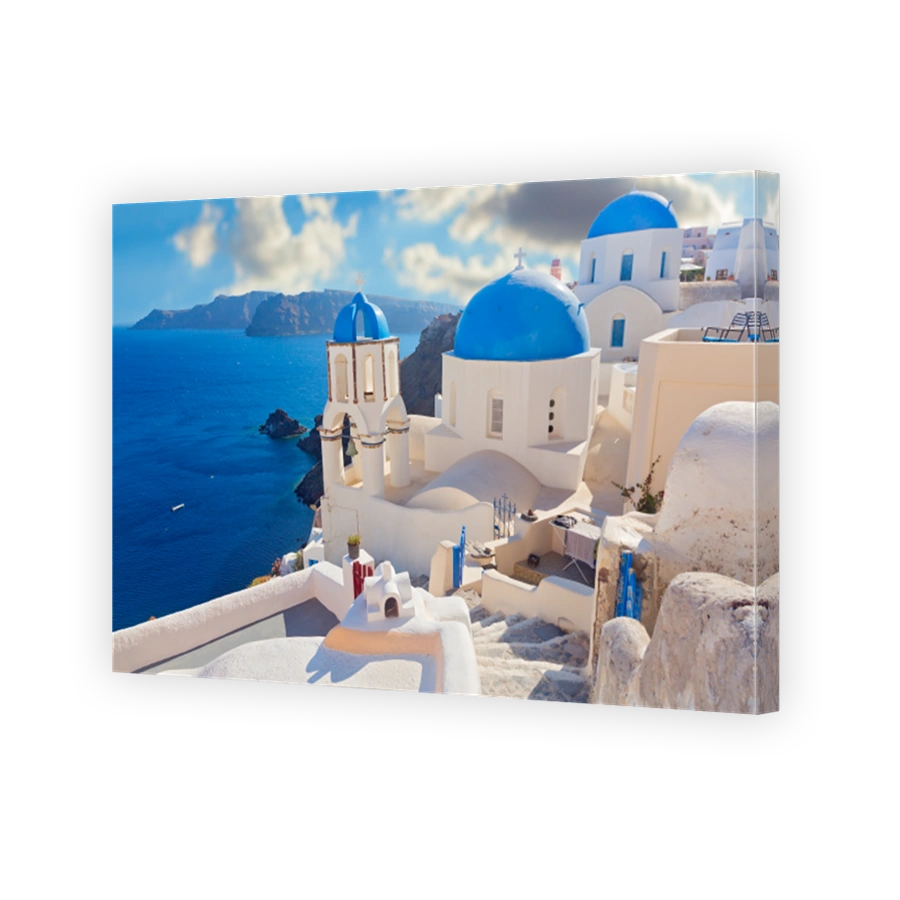 Panoramic view of Santorini island, Cyclades, Greece