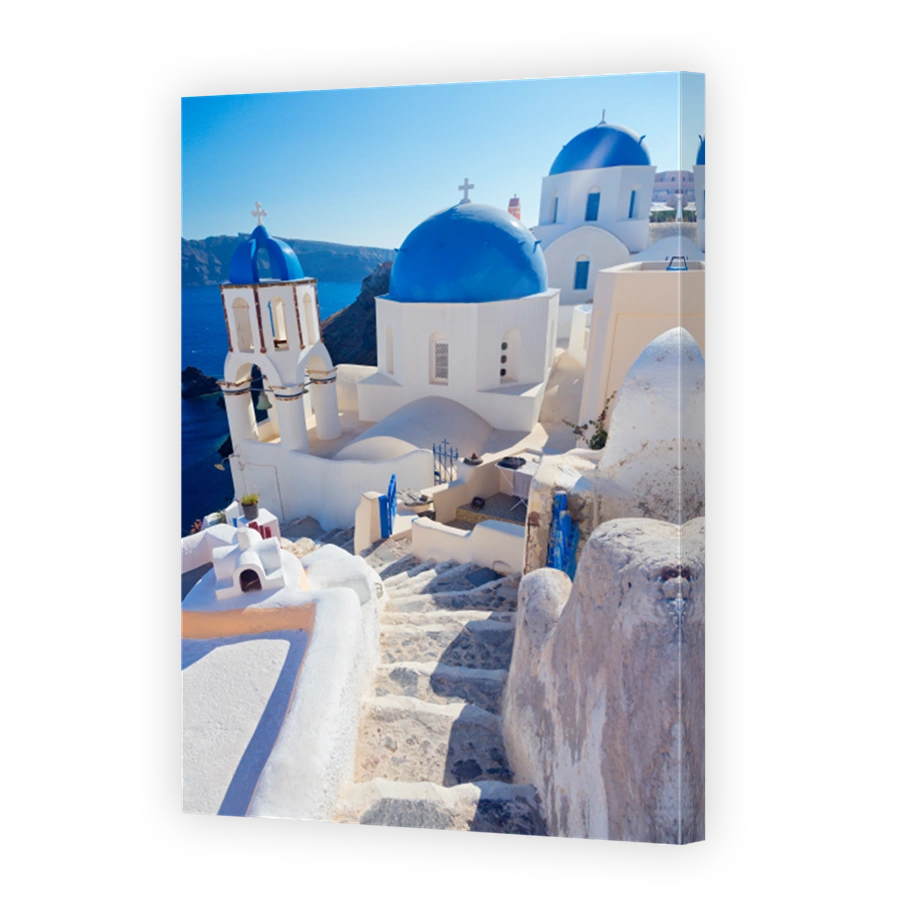 Panoramic view of Santorini island, Cyclades, Greece