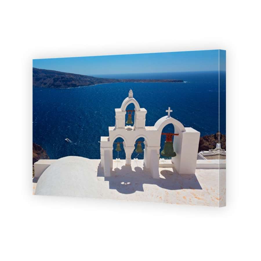 Panoramic view of Santorini island, Cyclades, Greece